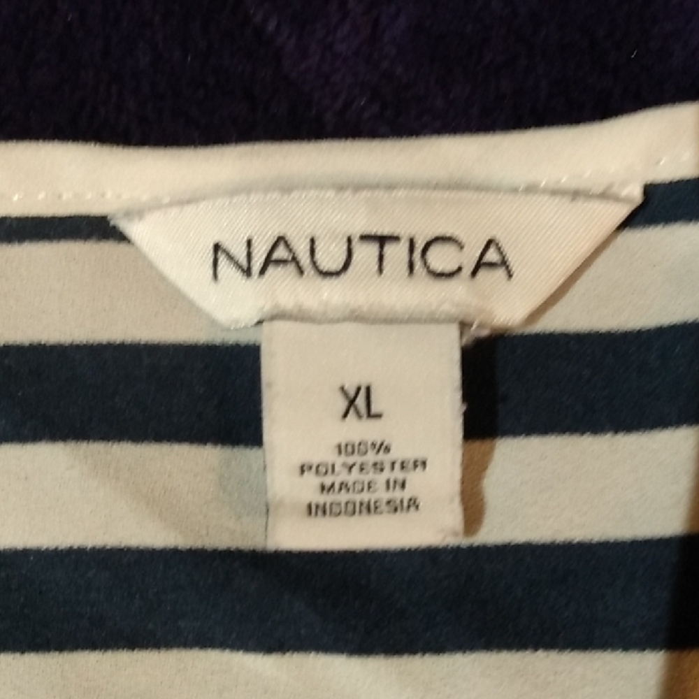Nautica Striped Sleeveless Top in Navy and White - Picture 2 of 6